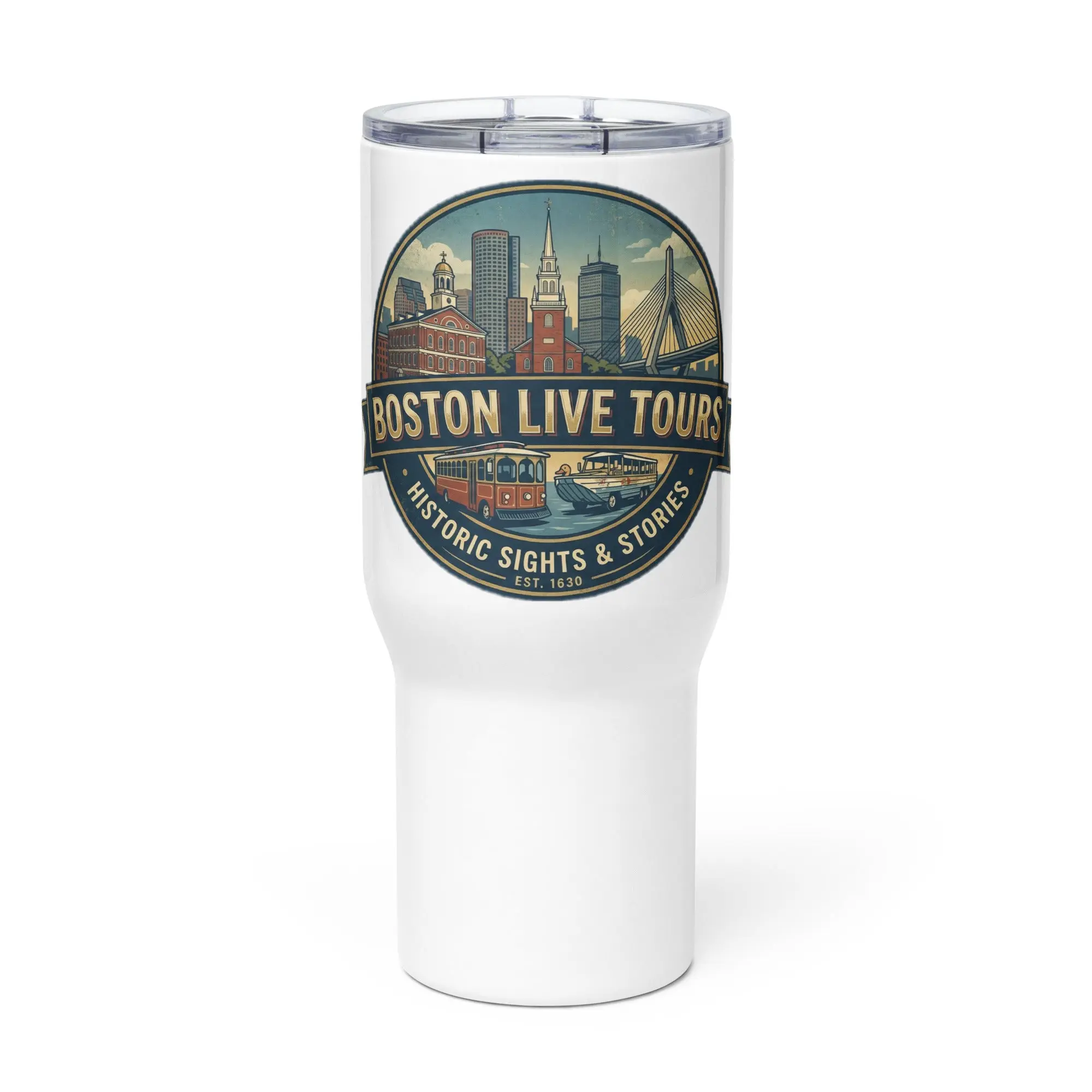 Boston Live Tours Travel mug with handle Boston Live Tours Travel mug with handle
