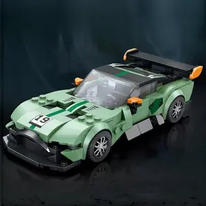 Green Supercar Building Blocks, 316pcs/set High Speed Racing Car Model, DIY Assembly Racing Car Model, Creative Desktop Ornament, Birthday Gift
