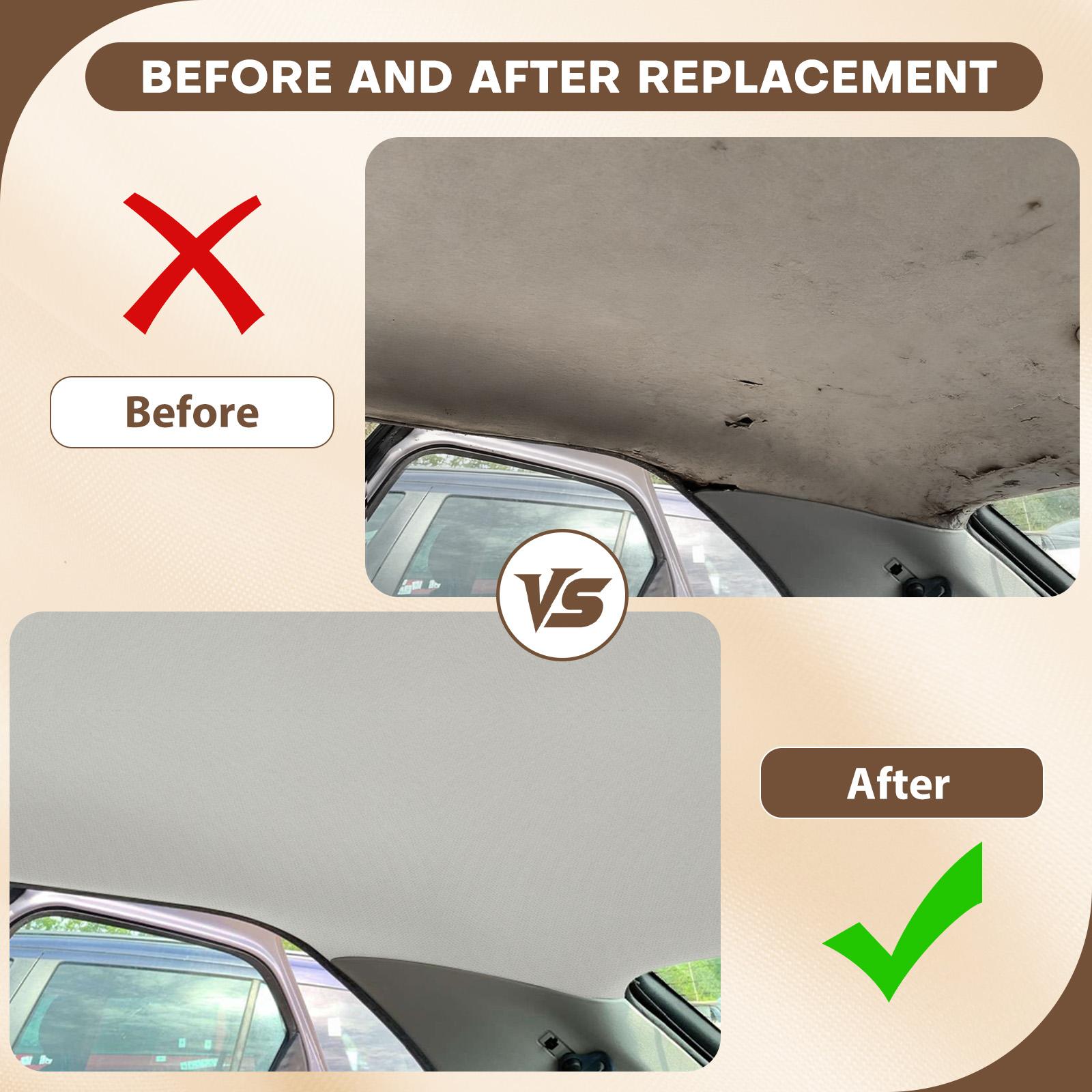 Multi-color Auto Headliner Fabric Auto Roof Repair Upholstery Material –  SYNTHETIC LEATHER FABRIC 60" Flat Knit, 1/8" (3mm)   with  Foam Backed, Sold by the Yard, for Car Roof Liner Repair & Automotive Upholstery ceiling Suede Backing