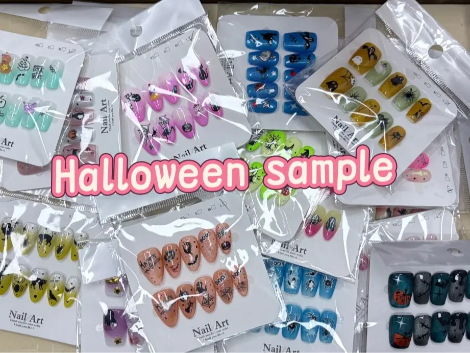 Jojo(15731)gc.$30 for 21 pairs short halloween nails random styles