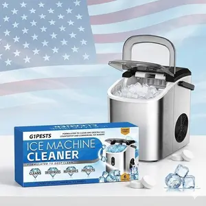 Ice Machine Cleaner Descaler - 6Pcs Cleaning Tablets, Nickel Safe Scale Remover for Countertop & Nugget Ice Makers Multi-Purpose Leather Shoe Cleaner dirt removal household items Open Stainless Steel Trash Can 2-in-1 deck grout brush