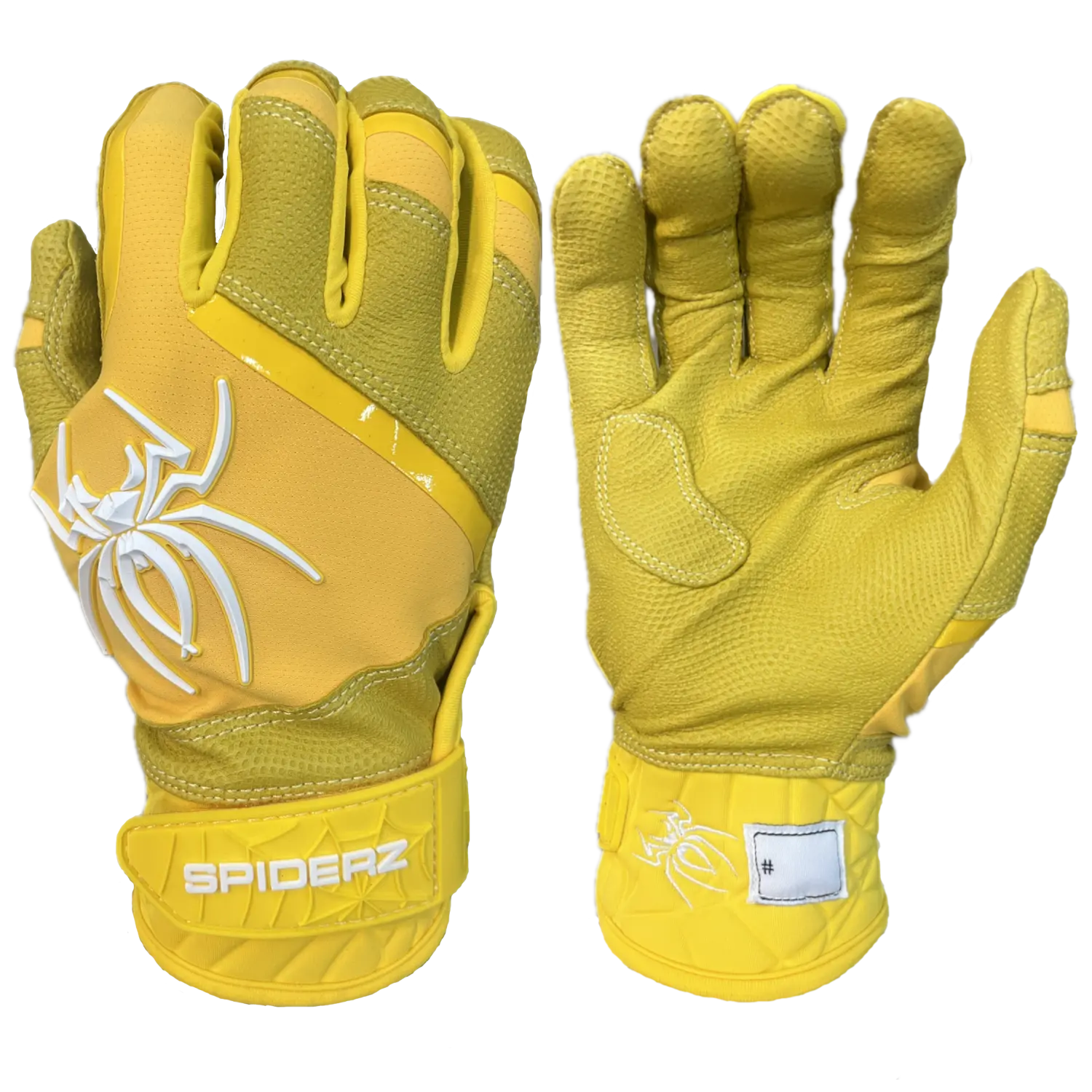 Spiderz PRO PREMIER Batting Gloves - Yellow/White