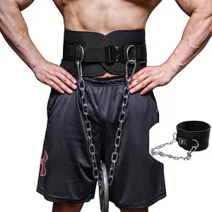 Weighted Pull-up Dip Belt with Chains, 1 Count Exercise & Fitness Equipment for Upper Body Strength Training, calisthenics equipment,Fitness Supplies