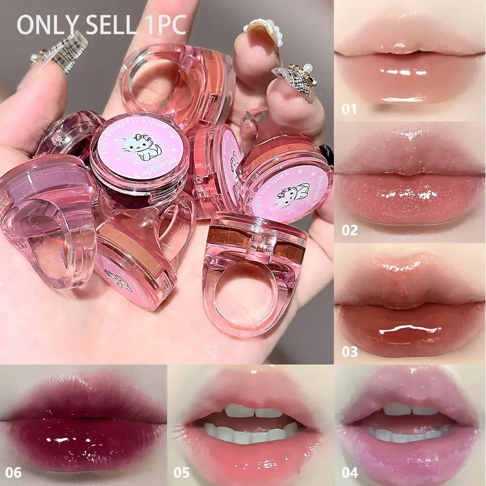 Cappuvini Cat Lip Gloss, Matte Finish, Affordable Korean Makeup, Natural Look, Daily Use, Student Friendly, Single Stick Packaging