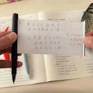 2/3/6pcs Fun Creative Pull Paper Strip Pen - Unique Self-Contained Design with Humorous Style, Compact and portable, Perfect for Exam Memo & Creative Writing - Single Pack Gift