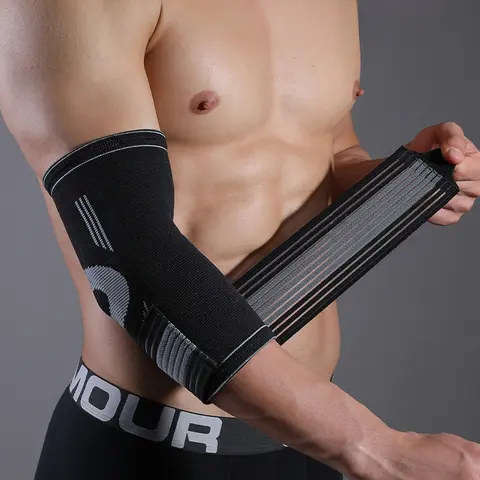 Elbow Guards Outdoor Snatch Basketball Sports Straps, Compression Boxing Weightlifting Basketball Protection