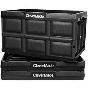 212 MAIN 46L Collapsible Rectangle Multi-Use Storage Bin - Durable Nesting Stack Organizer Containers, Boxes for Home Decor, Commercial & School Furniture Settings