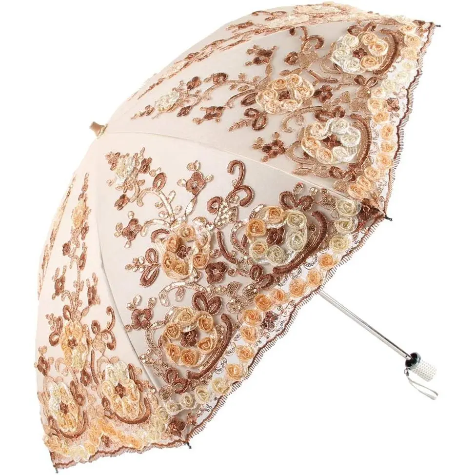 Flower Lace Parasols for Wedding Party Lace Bridal Umbrella
