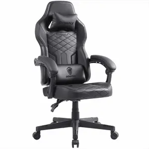 Dowinx Gaming Chair with Pocket Spring Cushion, Ergonomic Computer Chair High Back, Reclining Massage Game Chair Pu Leather 350LBS