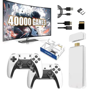 40,000+ retro games, supports 4K HD output, comes with a 128GB TF card and two wireless controllers. M15 Plus Retro Gaming Console. Plug-and-play HDMI connection. game stick retro emulator