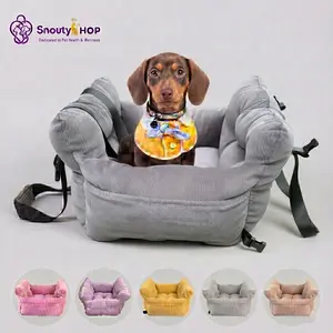 Dog Car Seat Carrier Booster with Safety Harness & Handheld Strap, Dog Car Booster Seat, All-Season,Multiple Colors for Dogs Cats, Fits All Car Seats, Ideal for Travel, Cafes & Outdoor washable cushion tether summervibes petlovers cover waterproof