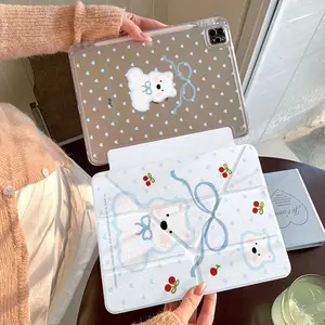 Cute Cartoon Case For iPad 10th 11th A16 10.9 Air 11 13 M2 M3 Mini 6 Pro 11 7th 8th 9th 10.2 Air 4 Air 5 10.9 Pro 12.9 Samsung Galaxy Tab Redmi Xiaomi Pad  Huawei MatePad Auto Sleep Awake Pencil Slot