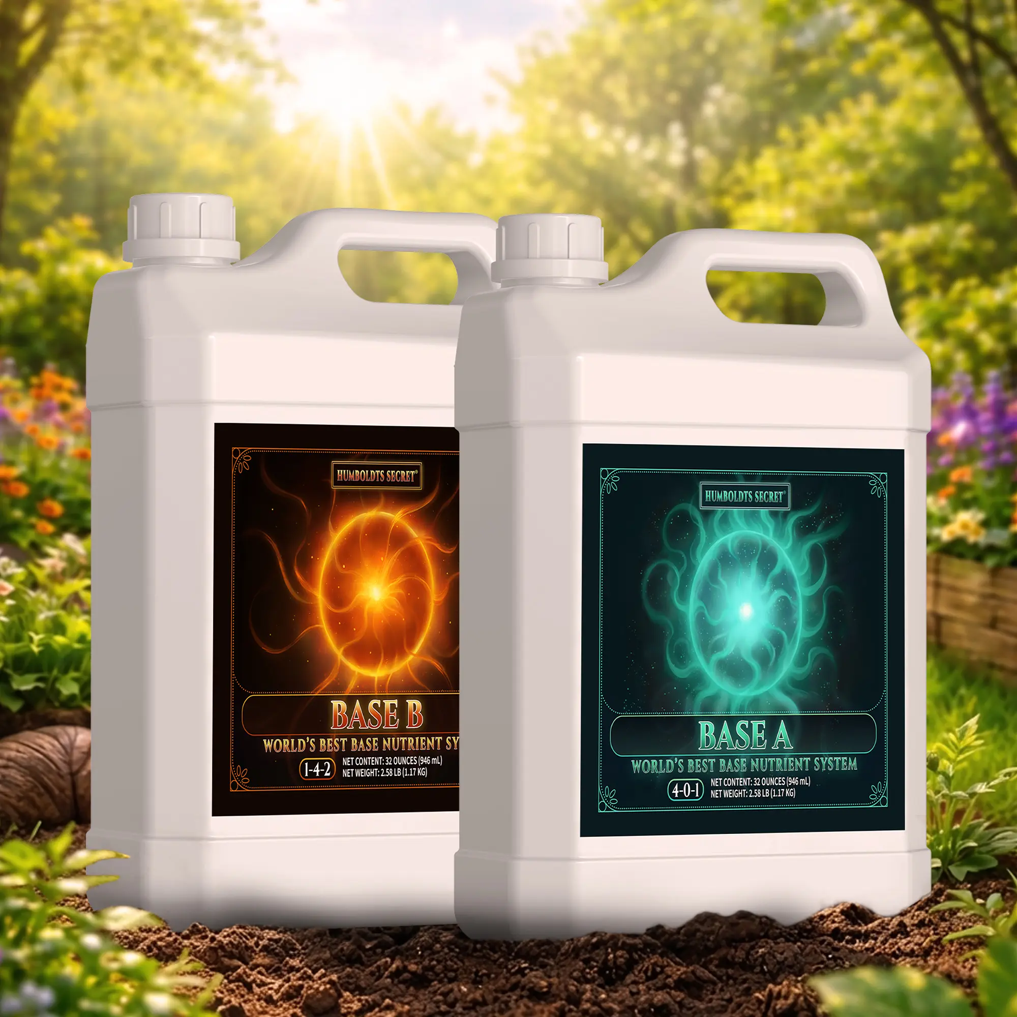 Humboldts Secret Base A & B Bundle – 2-Part Grow & Bloom Nutrient System for Bigger Yields | Liquid Plant Food for Indoor & Outdoor Plants