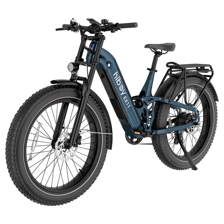 Hiboy EX11 Full Suspension Electric Bike - 700+ Watt Unisex Urban E-Bike for E-Biking & All-Season Commuting