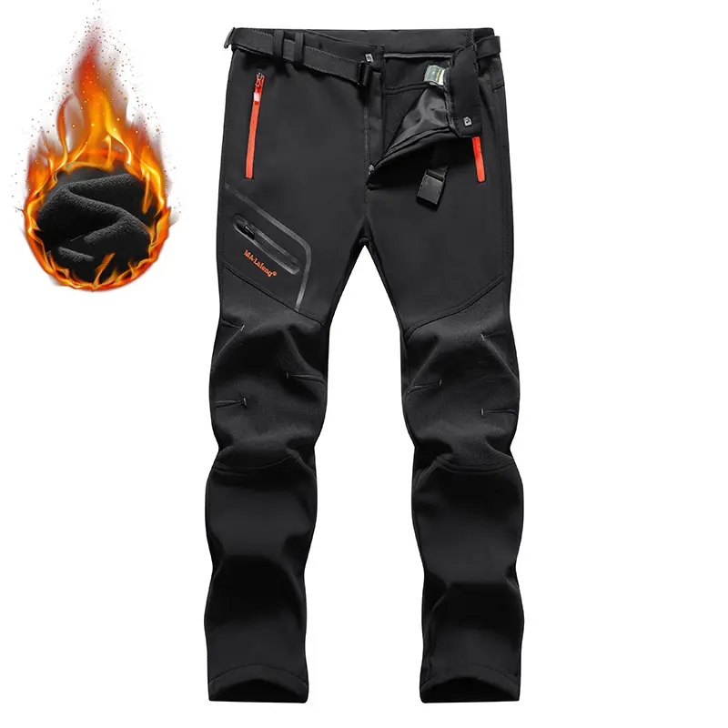 Professional Winter Ski Pants - Full-Length, Waterproof Polyester Fiber, Cold-Weather Athletic Trousers for Snow Sports
