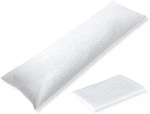 Mary's Collection Egyptian Cotton Body Pillowcase - 400 Thread Cotton Body Pillow Cover - Soft and Breathable Envelope Closure Body Pillowcase for Adults, 20 x 54 Inches, Springtok, Gift