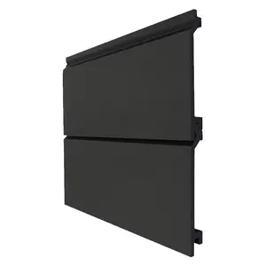 Black Exterior Shiplap Siding Boards Waterproof Decorative Wood Grain Outdoor Wall Panel Cladding for Home, Patio, Garden, Living Room, Bedroom, Modern Wall Decor