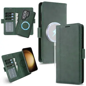 2-in-1 Detachable Card Wallet Full Coverage Flip Leather Phone Case Compatible with Samsung Galaxy S26 Ultra, S25 Plus, S24, S23, S22Ultra, featuring durable protection and a secure grip design, perfectly suited for daily use