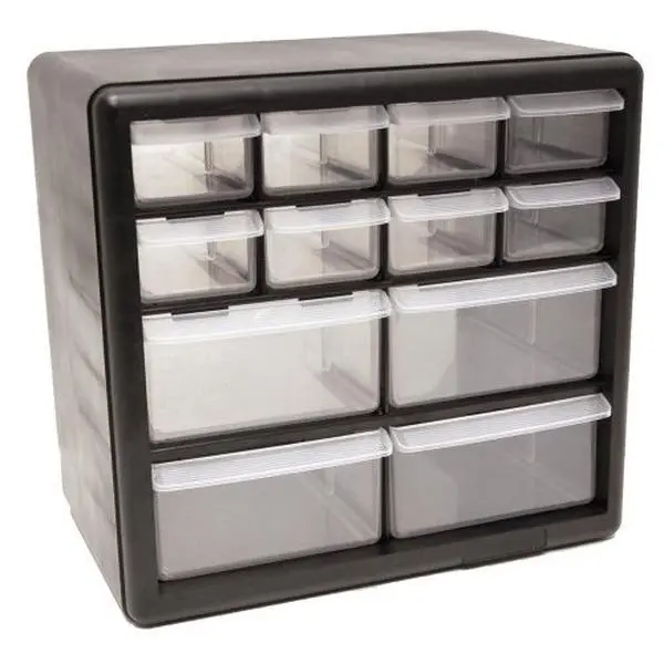 212 MAIN 12-Drawer Heavy-Duty Parts Organizer, Tool and Hardware Storage Solution with Easy-View Design for Efficient Organization