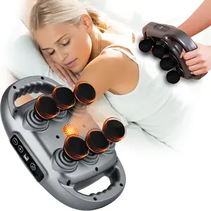 6-Node Handheld Electric Back Massager with 9 Modes & Adjustable Intensity, Deep Tissue Muscle Relaxation for Full Body, Ideal Gift for Home & Travel