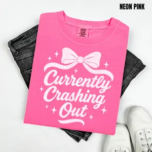 Crashing Out White Comfort Colors T-Shirt 'NLB'