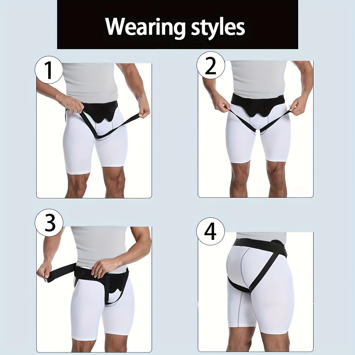 1 Postoperative Hernia Belt, Featuring an Arched Design and Hernia Zone Technology - Heavy Compression, Suitable for Hernia Repair, Inguinal, Umbilical, and Umbilical Hernias, Hernia Surgical Grade Belt (Machine Washable) - Available in Black and White