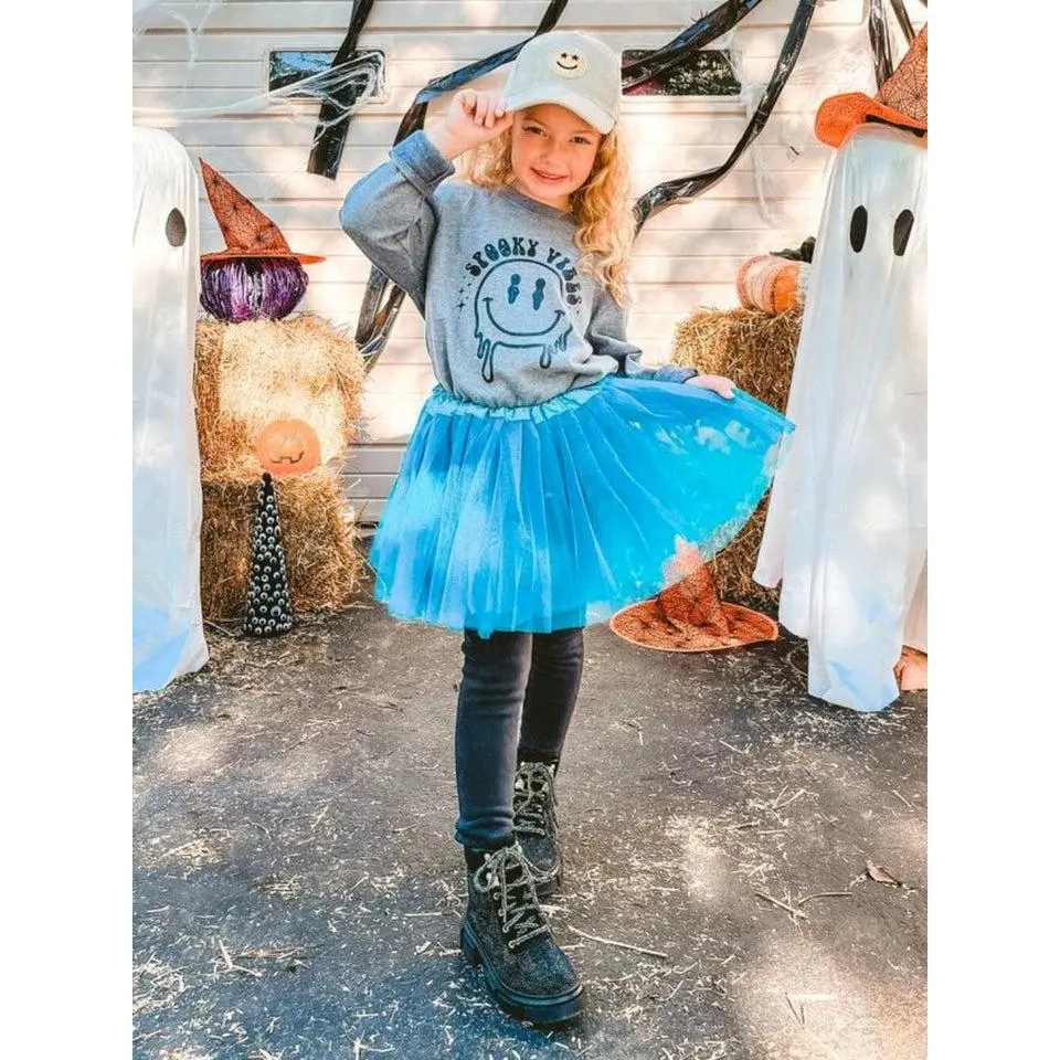 Teal Tutu Skirt for Girls – 3-Layer Tulle Ballet, Dance, and Dress-Up Costume Skirt