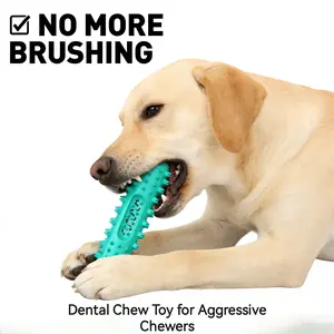 Soft Dog Toothbrush Chew Toy for Small Medium Dogs - 360° Teeth Cleaning Dental Stick, Gentle Chew Toy for Puppies