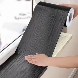 Wood Grain Pattern Window Sill Sticker, Self-adhesive Waterproof Window Sill Sticker, Decorative Sticker for Furniture, Cabinets, and Threshold Renovation, Ornaments, Adhesive Stickers, High Adhesive Stickers