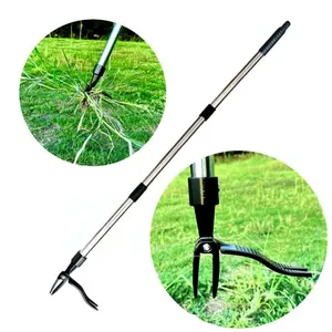 Garden Professional Stand-Up Metal Weed Puller - Stainless Steel Hand Tool Weeding Hand Hoe pro Gardening Lawn vegetable