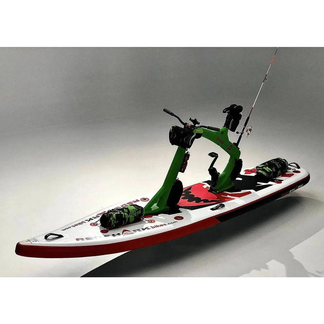 Red Shark 'Adventure' Surf-Cycle | Pedal-Powered iSUP for Fishing