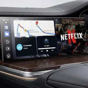 11'' Wireless Carplay Screen for Car Built-in Net-Flix YouTube Apps, Portable Touchscreen Car Stereo with Android Auto, Backup Camera, OTA Updates, Bluetooth, Voice Control, GPS Navigation,FM