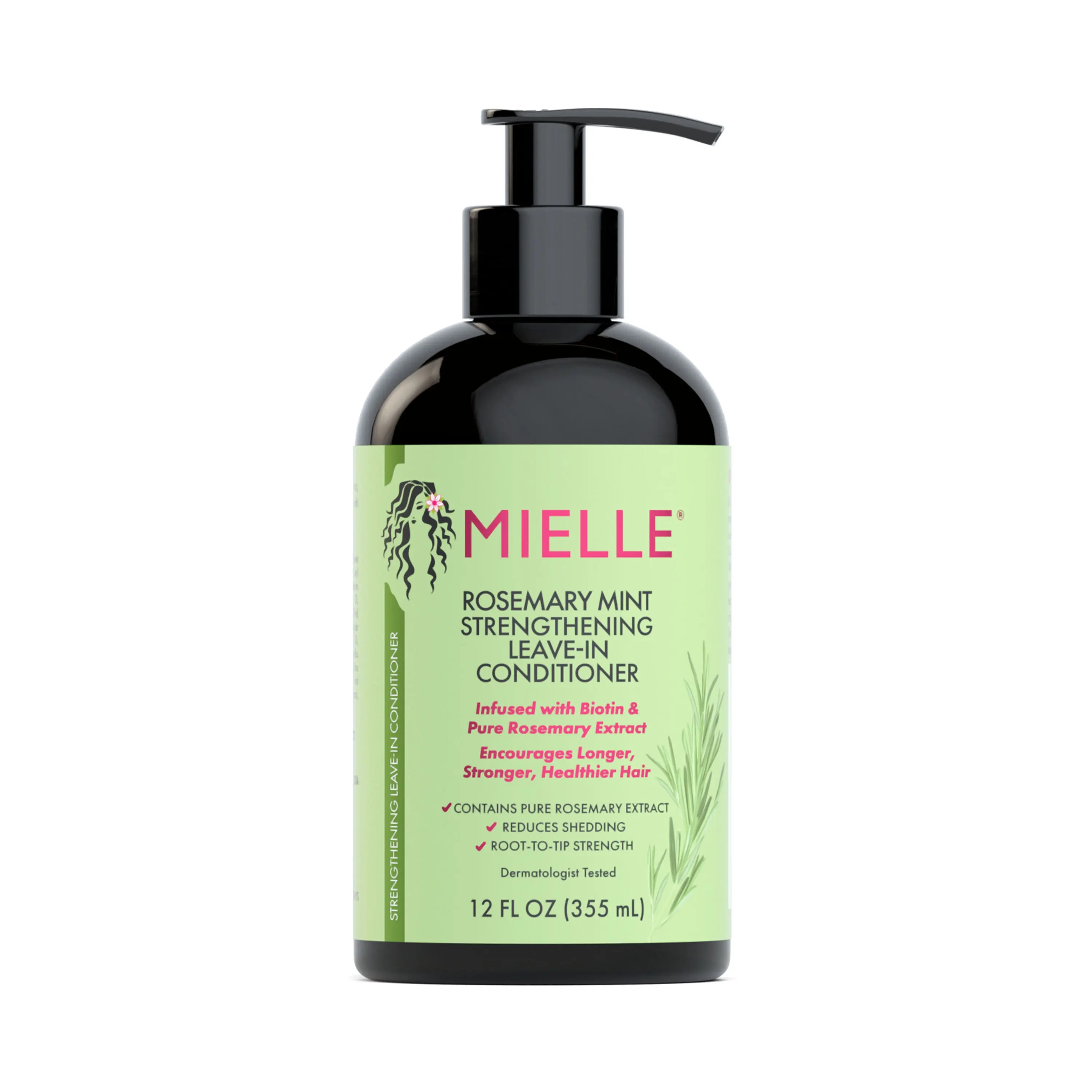 Mielle Rosemary Mint Strengthening Leave-In Conditioner with Biotin - Aromatic Herbal Leave-In Haircare Treatment for Hair Strength & Nourishment