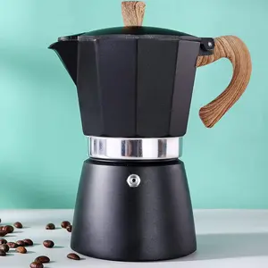 Moka Pot, Italian Coffee Pot 6 Cup/10 oz Stovetop Espresso Maker Stovetop Camping Manual Cuban Coffee Percolator Machine Italian Espresso Greca Coffee Maker Brewer Percolator