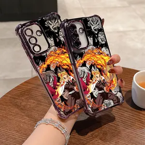 Classic Action Anime Demons Cartoon Slayers Phone Case Compatible with for samsung for galaxy S25 S24 S23 S22 S21 FE Ultra Plus 4G 5G Shockproof Transparent Soft Back Cover.
