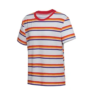 Max mayfield Cosplay Costume Stranger Costume Thing Top Season 3 Colourful Rainbow Strips T-shirt