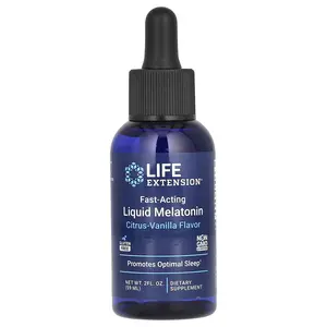 Life Extension Fast-Acting Liquid Melatonin, Citrus-Vanilla, 2 fl oz (59 ml)