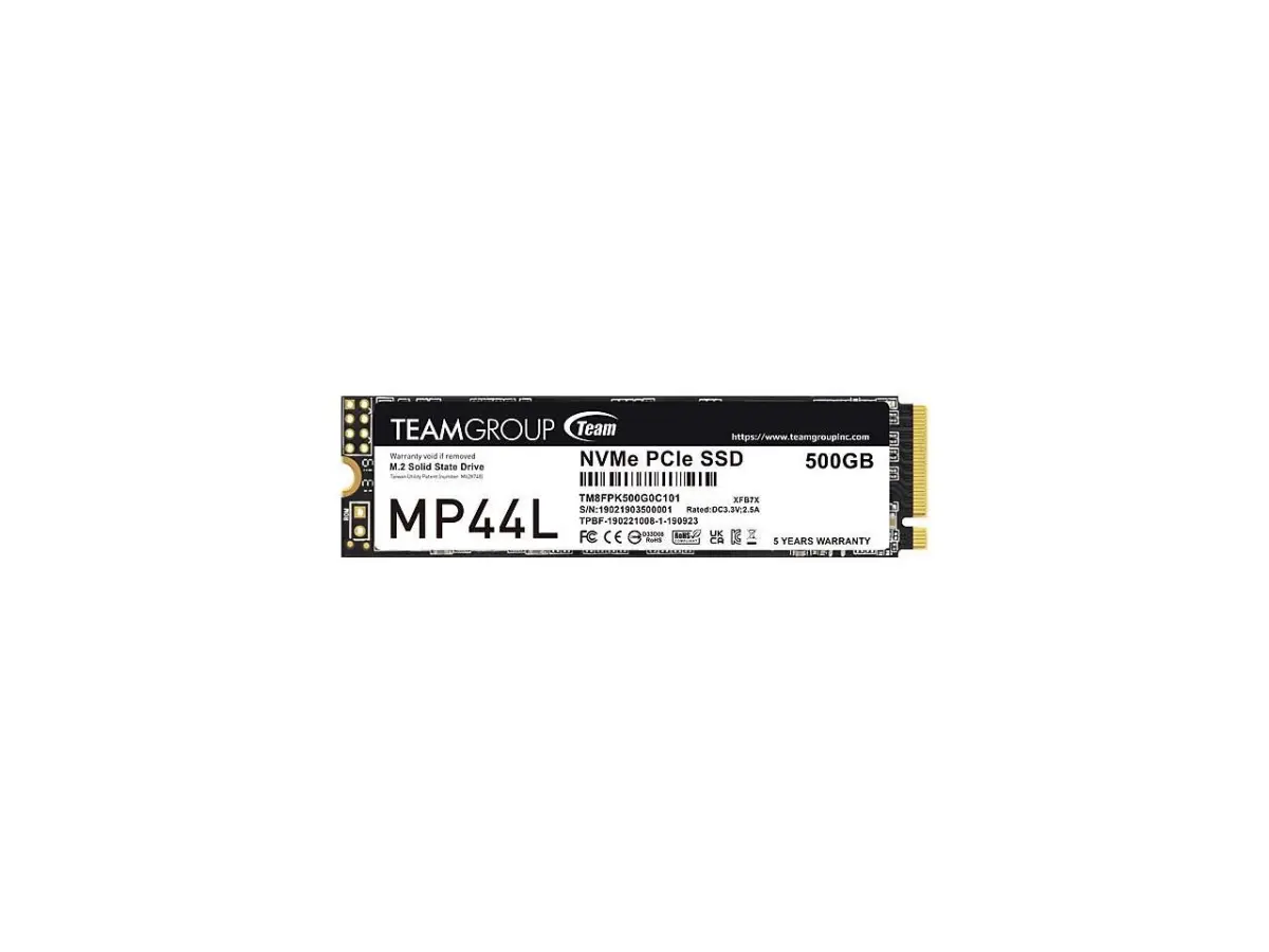 Team Group MP44L M.2 2280 500GB PCIe 4.0 x4 NVMe 1.4 MLC Chips Internal SSD - High Speed Reading, Mute, Consumer-Focused, Environmentally Friendly (TM8FPK500G0C101)