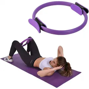 Pilates Ring, Yoga Circle, Fitness Magic Ring with Double Handles, Home Pilates Training Ring, Ideal for Women Home Yoga Fitness and Body Shaping, Pilates Workout Equipment