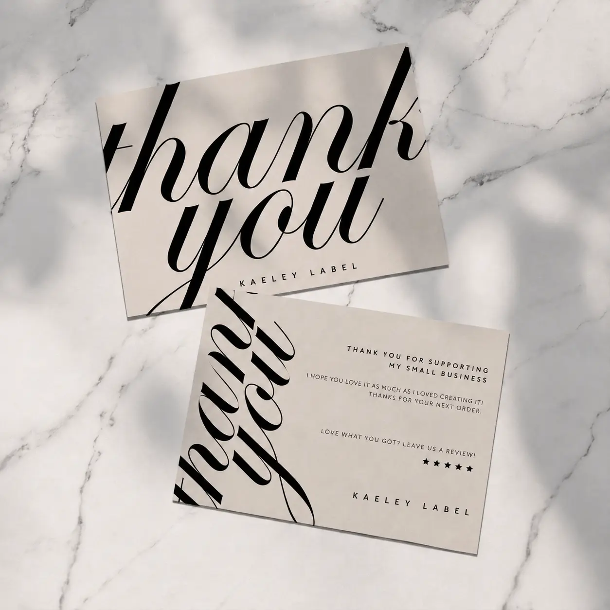 Thank You Card for Purchase – Small Surprise Insert Card for Orders