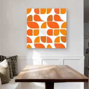 Begin Home Decor C1MP3232D89413 32 x 32 in. Zig Zag - White Metal Print Wall Art for Stylish Home Decor