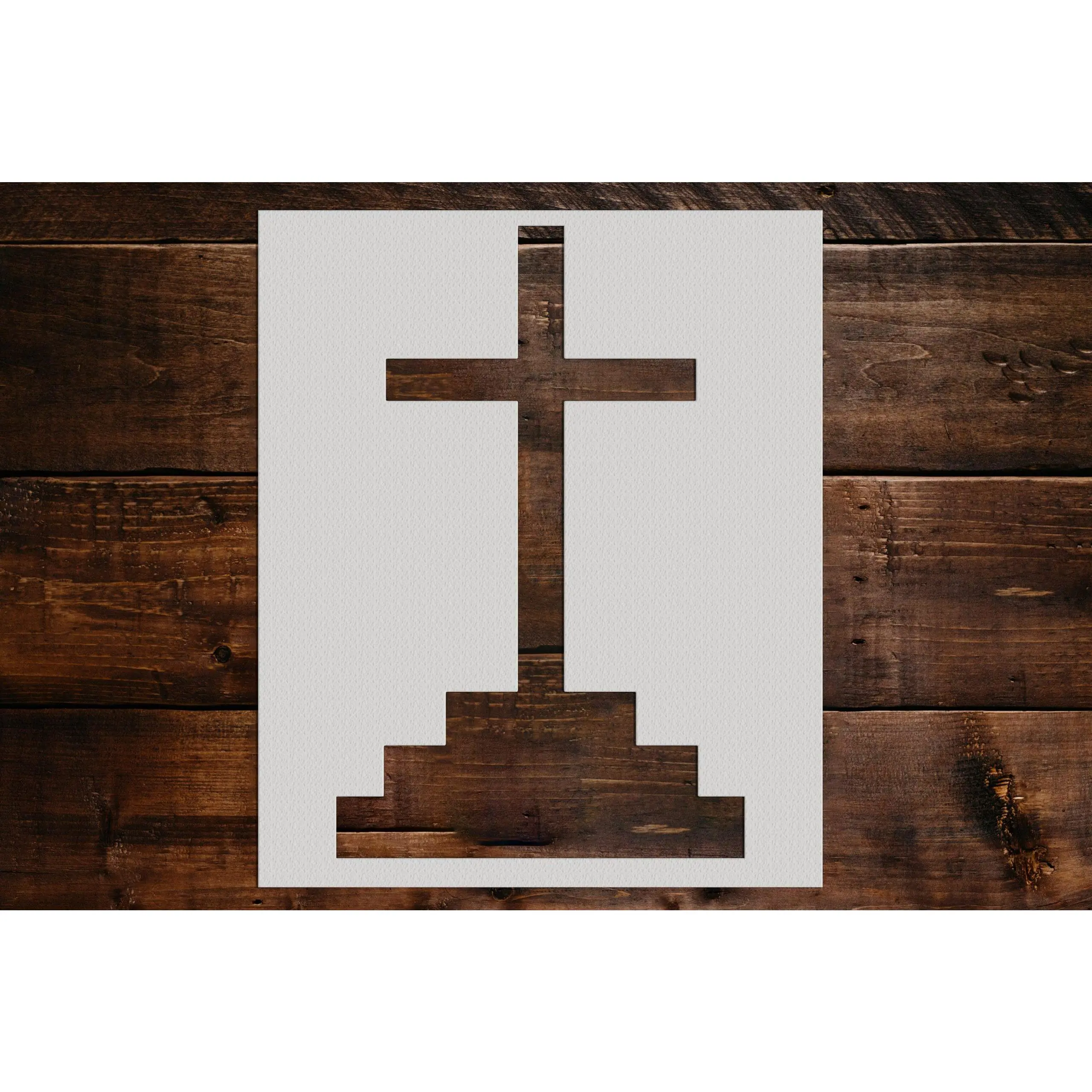 Cross Tombstone Stencil - Art and Wall Stencil