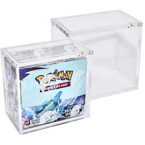 Premium Acrylic Case for Pokemon Booster Boxes Clear Display Box for Trading Card Game Collection