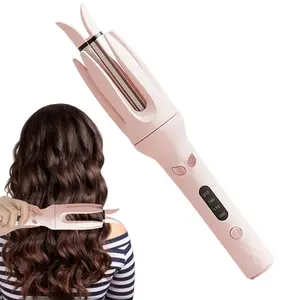 Fully Automatic Curling Iron Hair Curler lazy curling tool,Negative Ion Ceramic Coating,4 Modes Temperatures Rotating Curling Iron,Home Hair Styling Tools,Anti-Jam Chip,One-Tap Travel Curler,Swivel Cord,Auto-Rotating LED Ceramic Barrel,Valentines Gift
