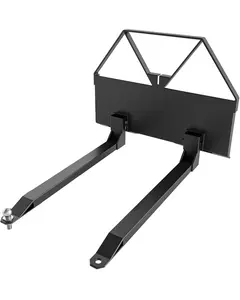 Garvee 46 in Quick Attach Pallet Forks Attachment Q235 Steel 2600 LBS Heavy Duty Skid Steer Forks for Tractors Loaders in Farms, Warehouses & Construction Sites (Obsidian Black)