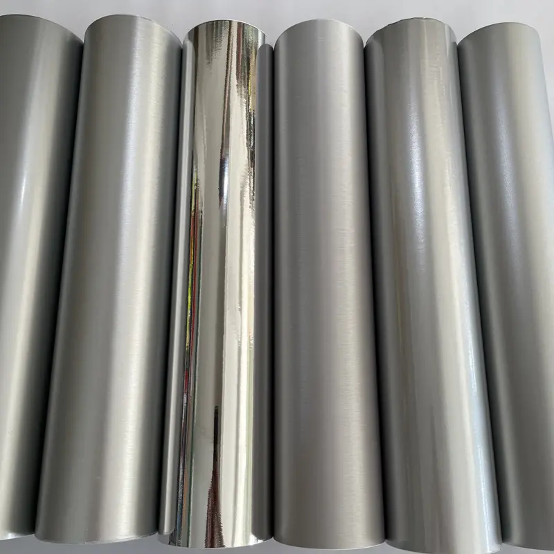 Metallic Matte Silver Chrome Brushed Vinyl Car Wrap Motorcycle Scooter DIY Styling Adhesive Film Sheet Sticker With Air Bubble