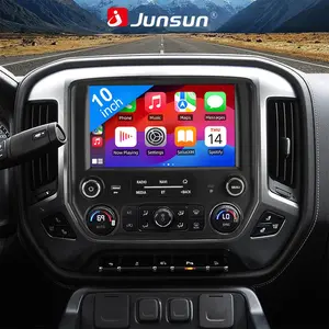 Junsun [2+64GB] Car Radio Stereo for Chevy Silverado GMC Sierra 2014-2018 Android 13 10 inch touchscreen multimedia video player Wireless Carplay Auto GPS navigation