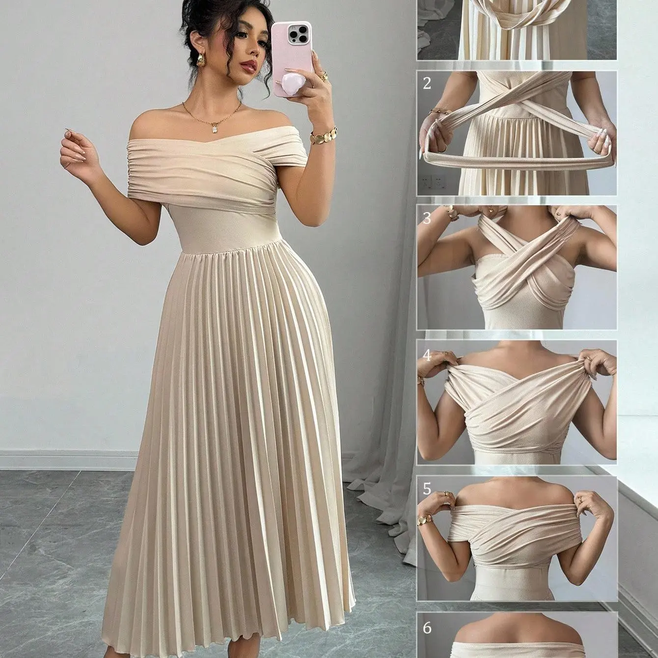 Pleated Maxi Dress – Graceful, Fluid & Timeless!