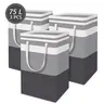 75L Fabric Freestanding Foldable Laundry Basket with Easy-Carry Handle, Waterproof Collapsible Home Storage Organizer for Clothes, Towels, Bedroom & Dormitory Use,home decor