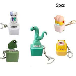 2025 New Keyboard Fidget Spinner Keychain – Cat, Lizard, Pig, and Frog Shaped Clicking Toys | Rechargeable Sound and Light Stress-Relieving Fidget Toys | Fun and Portable Stress-Relieving Toys Suitable for Adults and Children